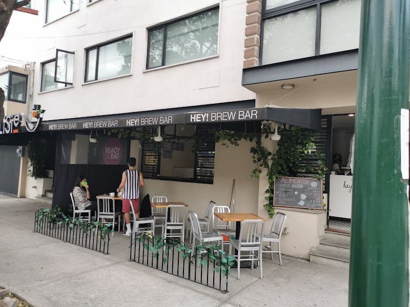 Hey! Brew Bar Café in Mexico City, specialty coffee cafe
