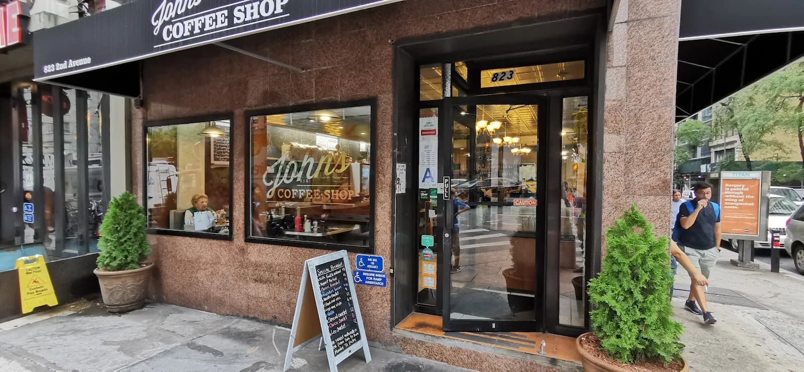 John's Coffee Shop in New York City, specialty coffee cafe