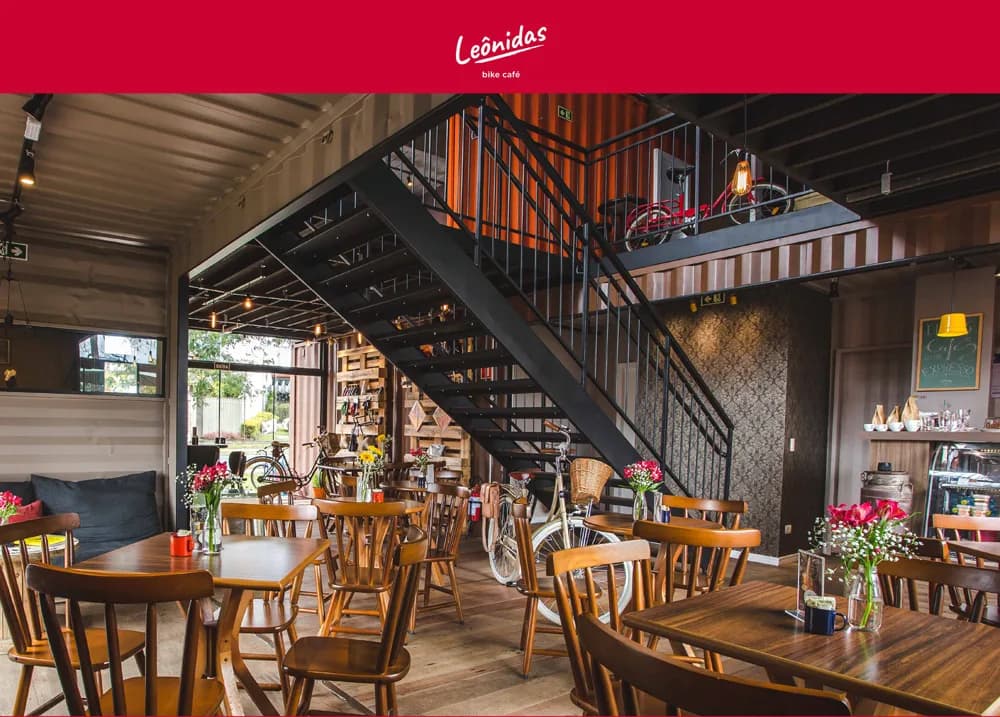 Leônidas Bike Café in Curitiba, specialty coffee cafe