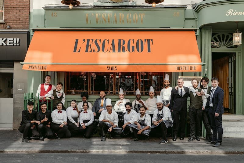 L'Escargot Restaurant in London, specialty coffee cafe