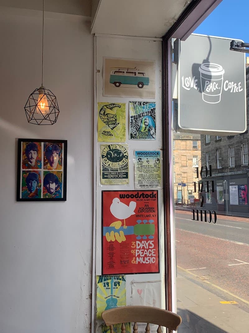 Love, Peace and Coffee in Edinburgh, specialty coffee cafe