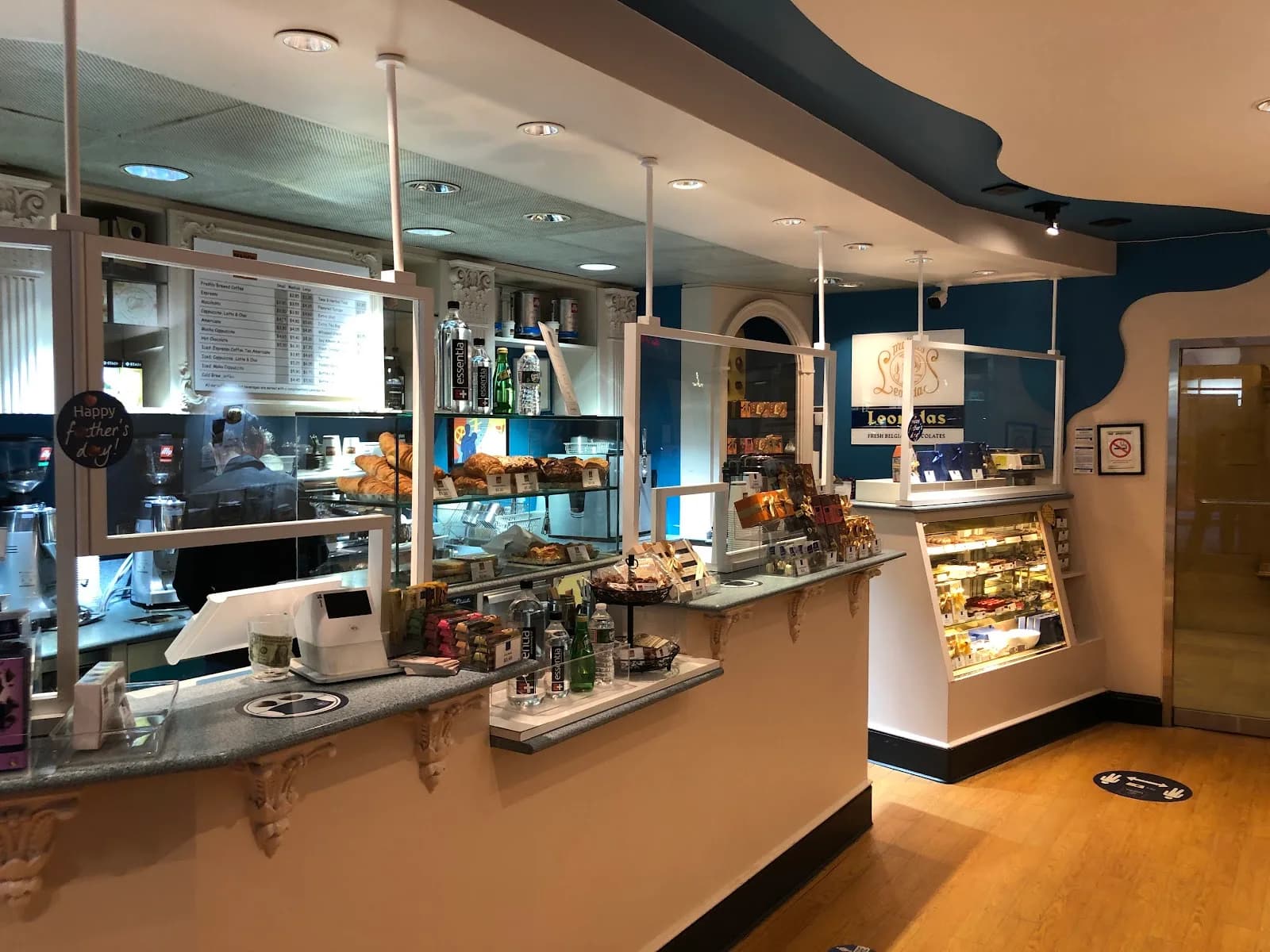 Manon Cafe Leonidas in New York City, specialty coffee cafe