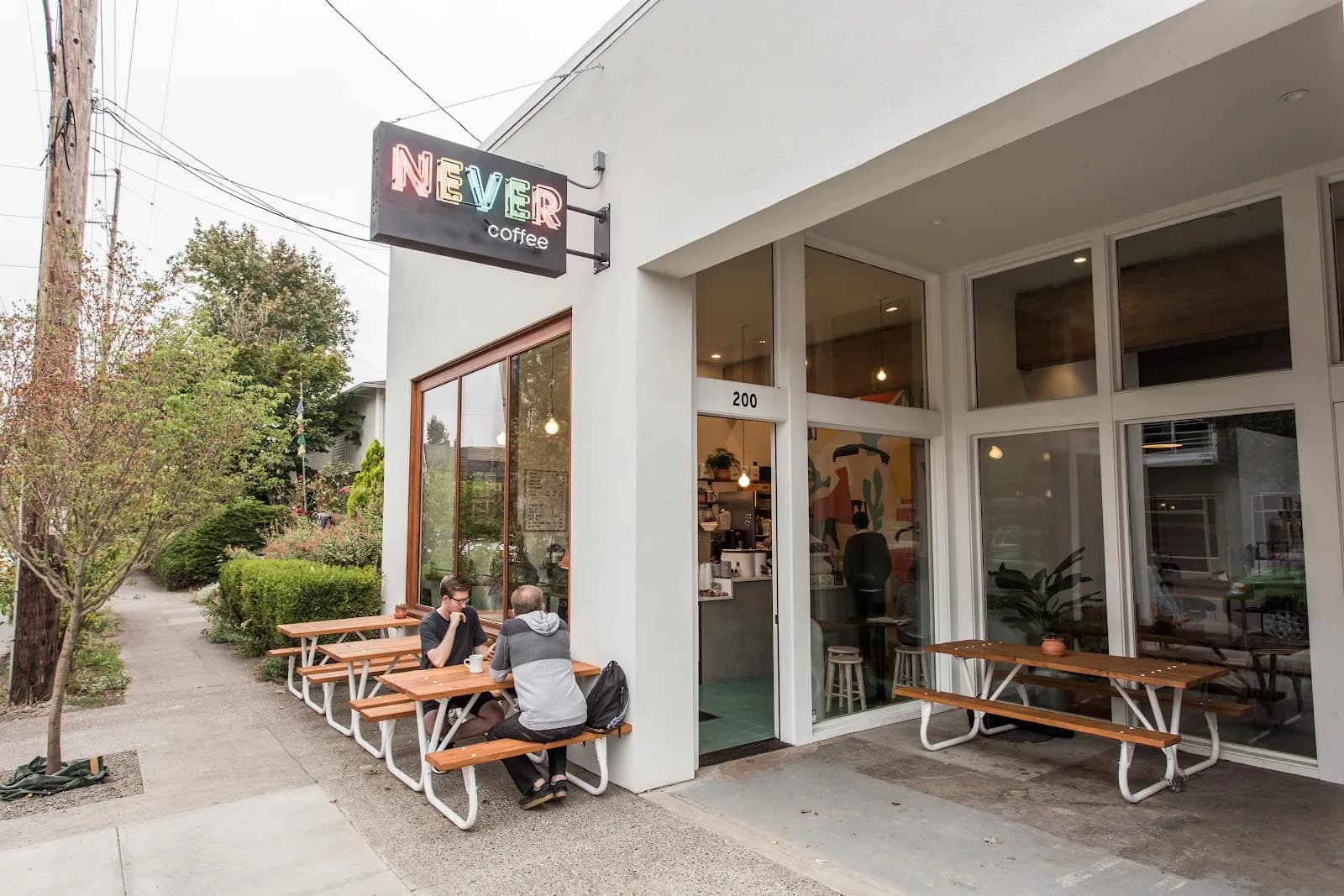 Never Coffee in Portland, specialty coffee cafe