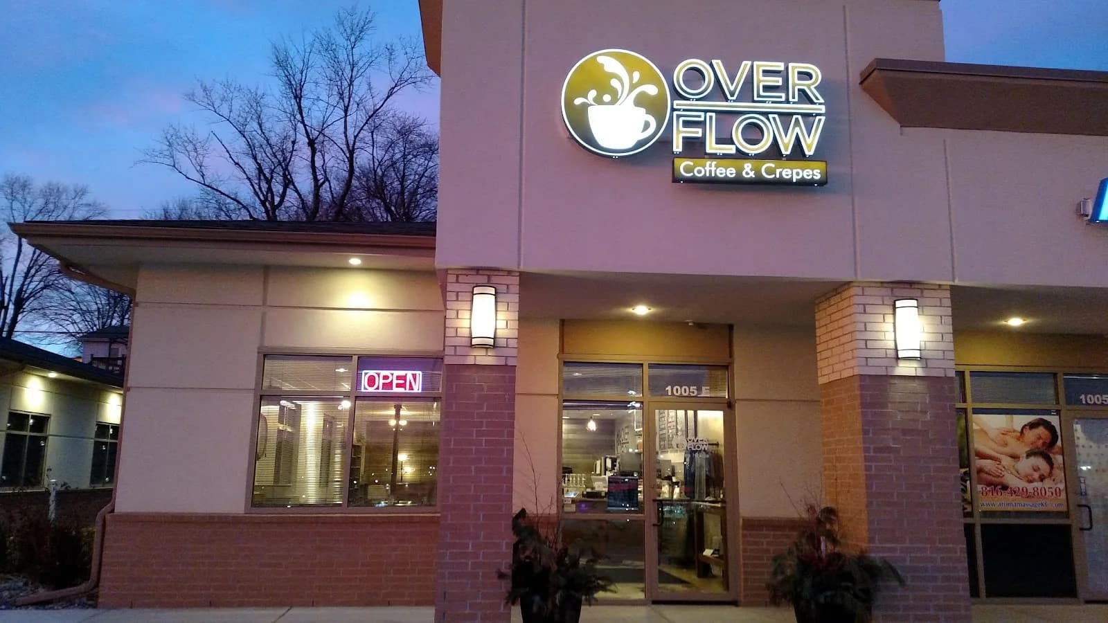 Over Flow Coffee House in Liberty, specialty coffee cafe