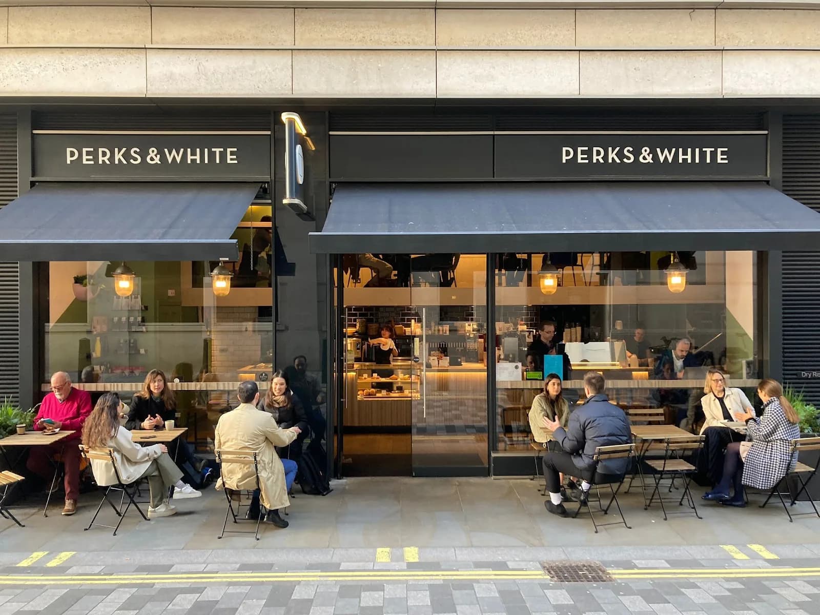 Perks & White coffee, St James's Market in London, specialty coffee cafe