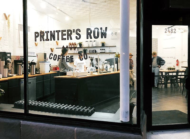 Printer's Row Coffee Co. in Chicago, specialty coffee cafe
