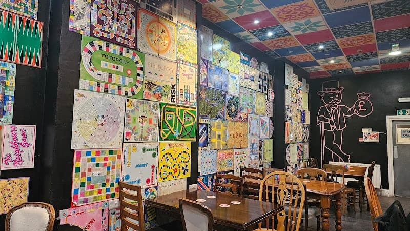 ReRoll Board Game Cafe in Leicester, specialty coffee cafe
