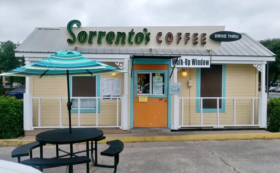 Sorrento's Coffee Drive-Thru in Austin, specialty coffee cafe