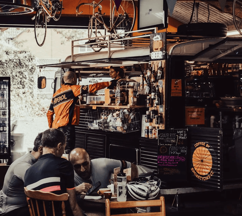 SpokeCyclesCC in Letchworth Garden City, specialty coffee cafe