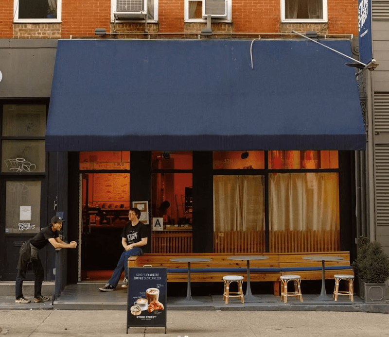 Stone Street Café in New York City, specialty coffee cafe