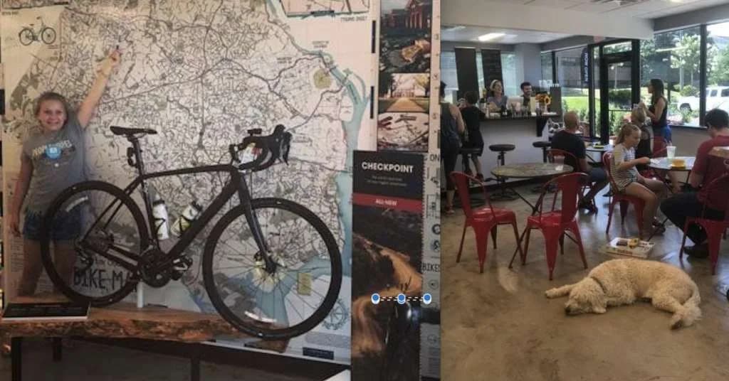 The Bike Lane Bicycle Shop and Brewery in Washington, specialty coffee cafe