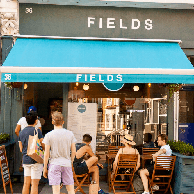 The Fields Kitchen in London, specialty coffee cafe