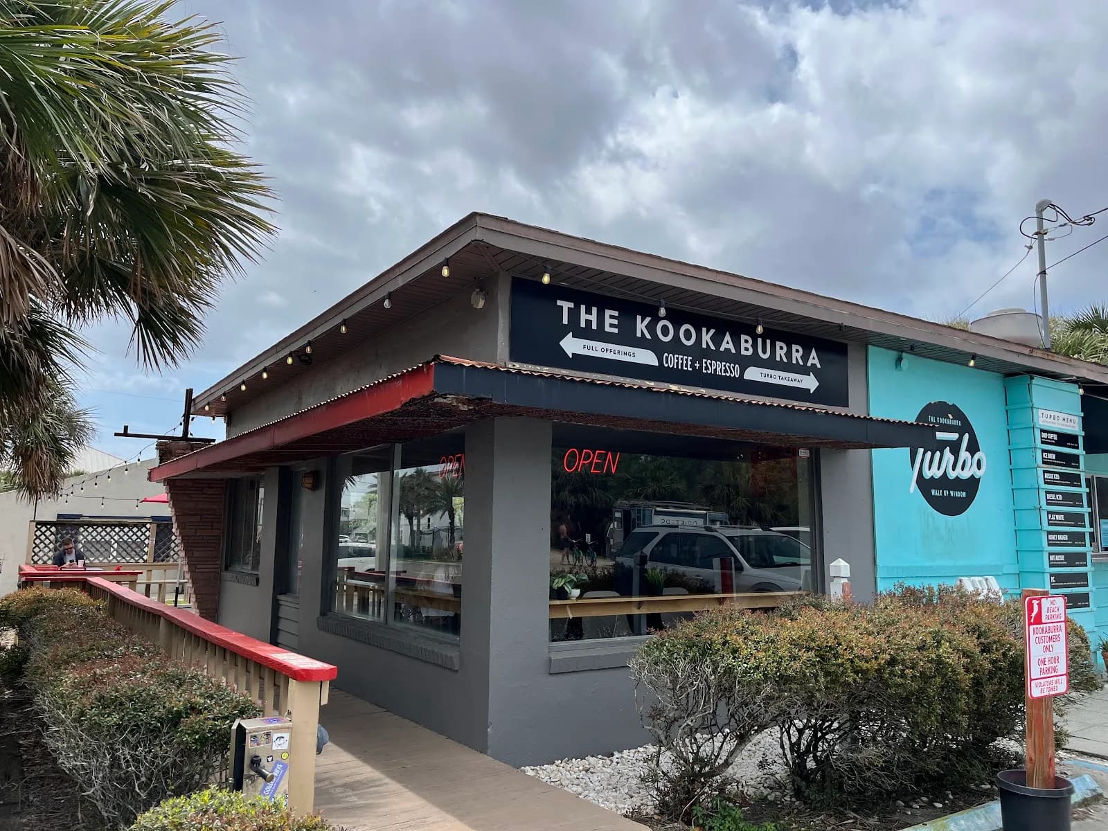 The Kookaburra Beachside in Saint Augustine, specialty coffee cafe