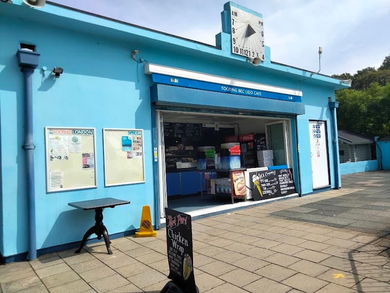 Tooting Bec Lido in London, specialty coffee cafe