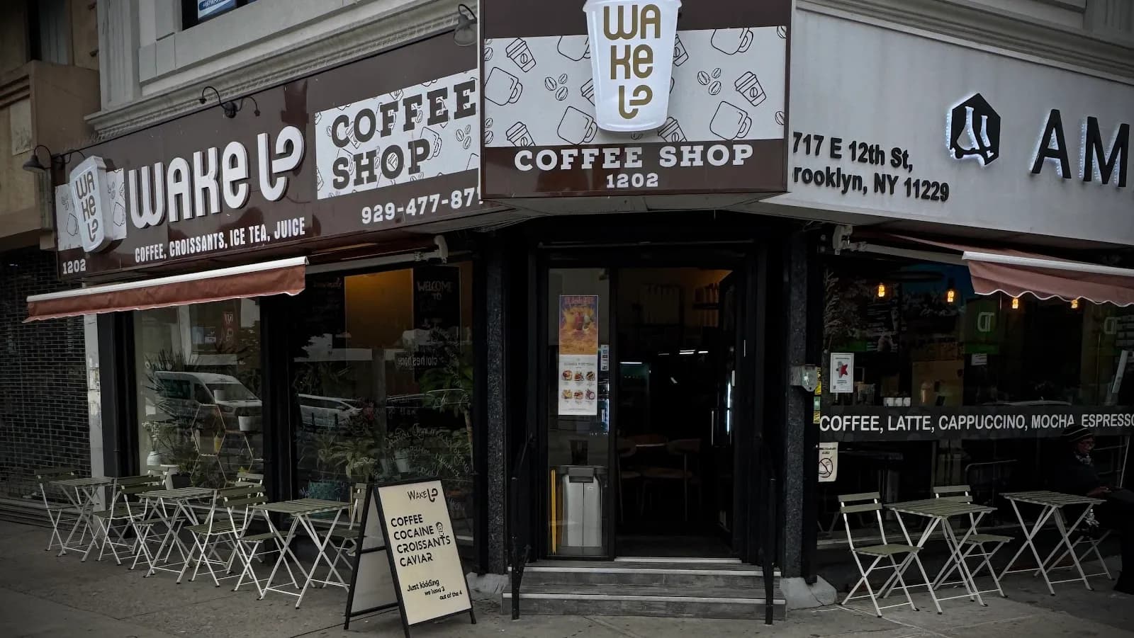 Wake Up Coffee Shop in New York City, specialty coffee cafe